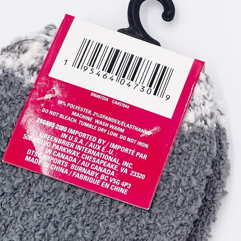 Snugadoo Women's One Size Fits Most Fuzzy Soft Socks Holiday Set of Two Pairs